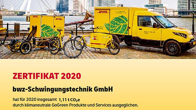 DHL GOGREEN 2020 - bwz Schwingungstechnik
