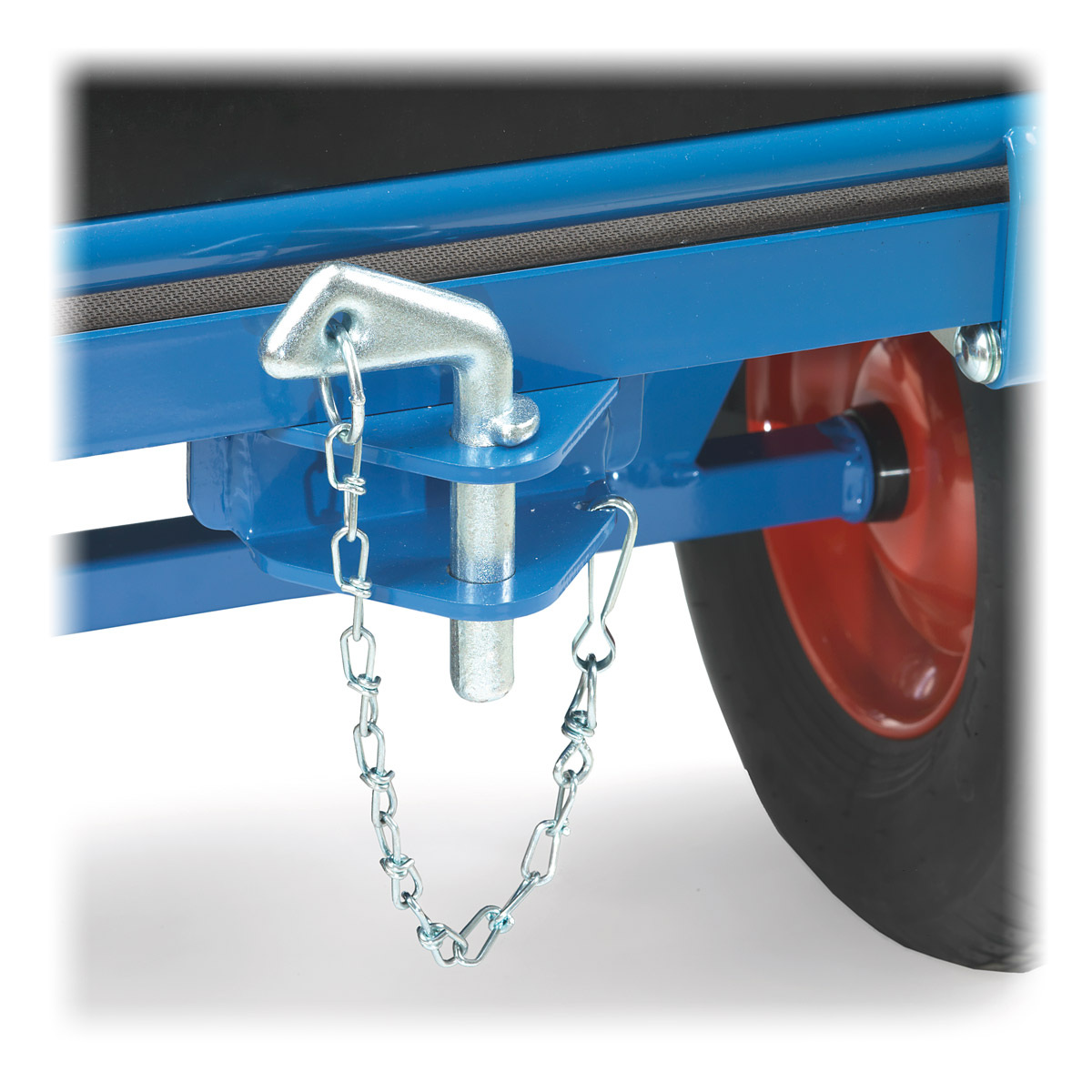 Fetra Handpritschenwagen 6455L – 1600x900 Mm – 1000 Kg Tragkraft – Mit Zugöse, Luftreifen & Abklappbaren Bordwänden
