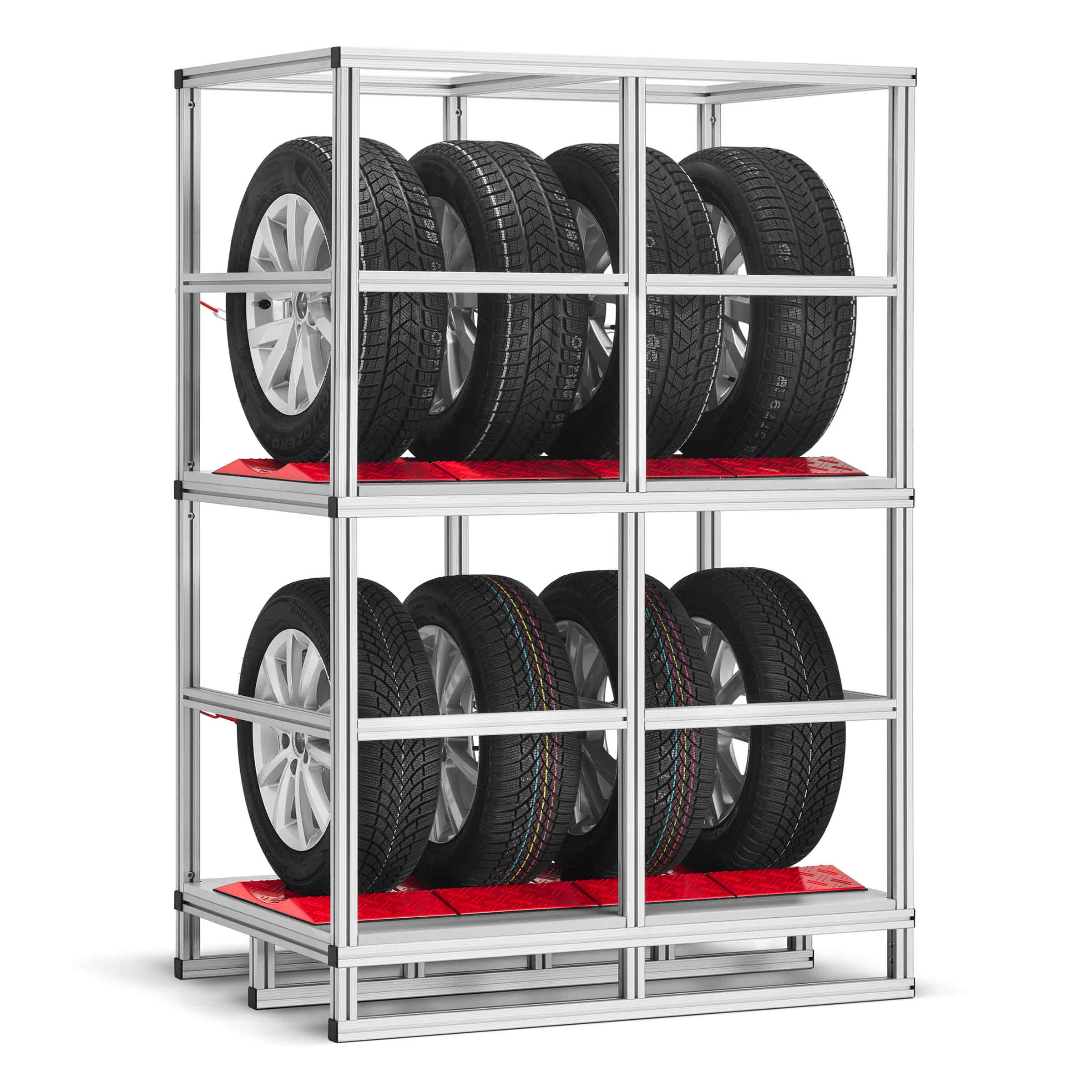 tyre racks from aluminium profiles